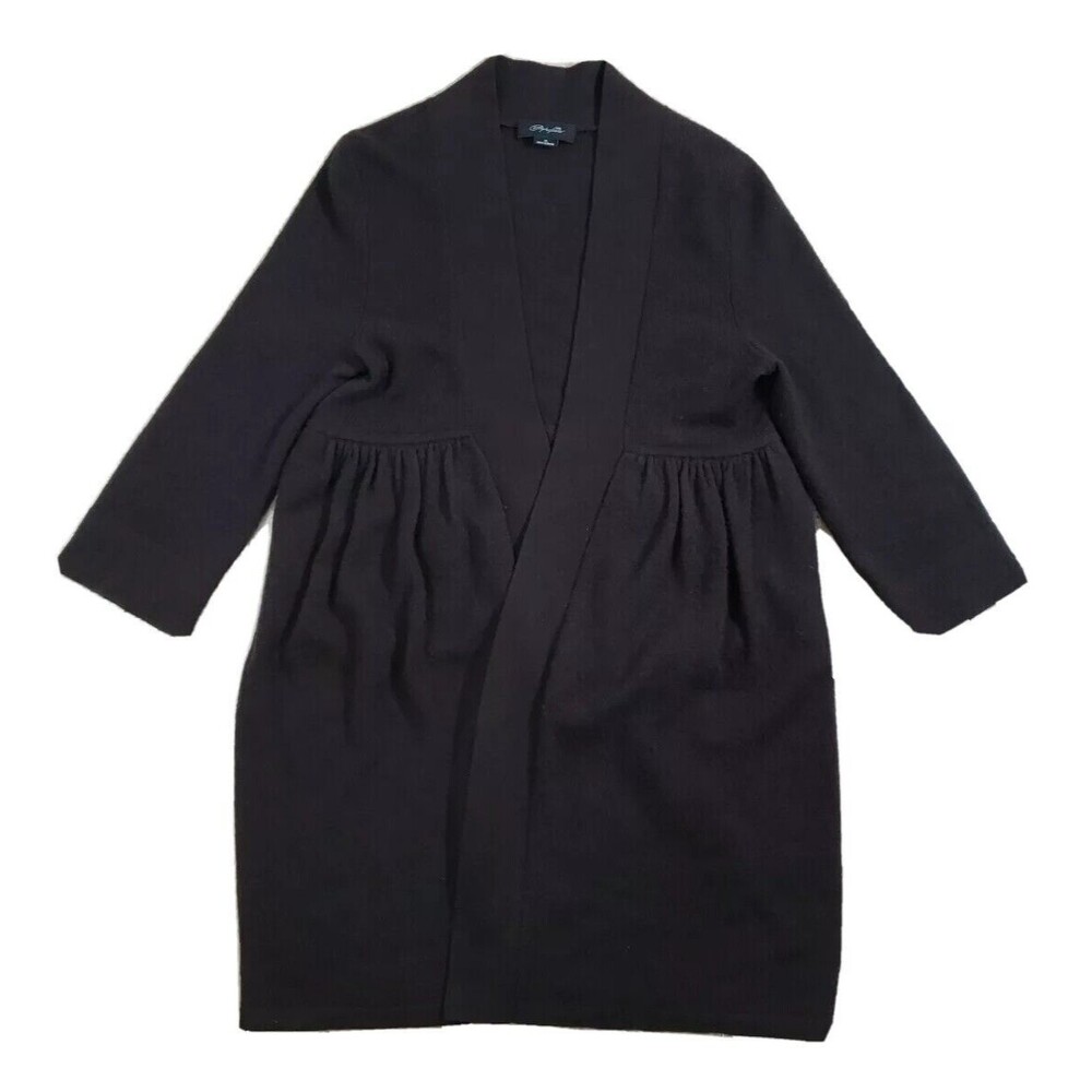 Christopher Fisher Cashmere Cardigan Brown Women's Medium Sweater Open Front